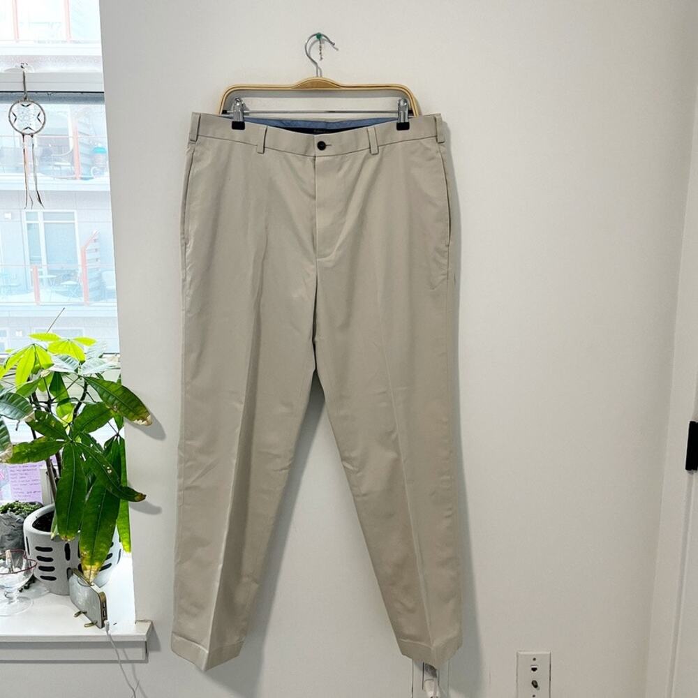 Brooks Brothers Men's Beige Light Weight Advantage Chino Clark Pants Size 37